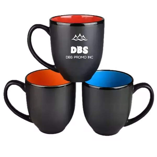 14 oz Ceramic Coffee Mug with Colored Interior