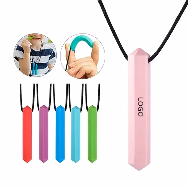 Gem Silicone Chew Necklace for Children