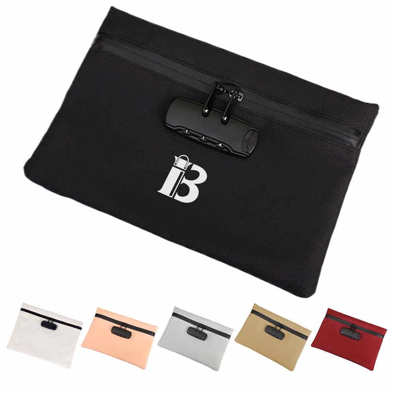 Waterproof Oxford Fabric File Bag W/ Combination Lock