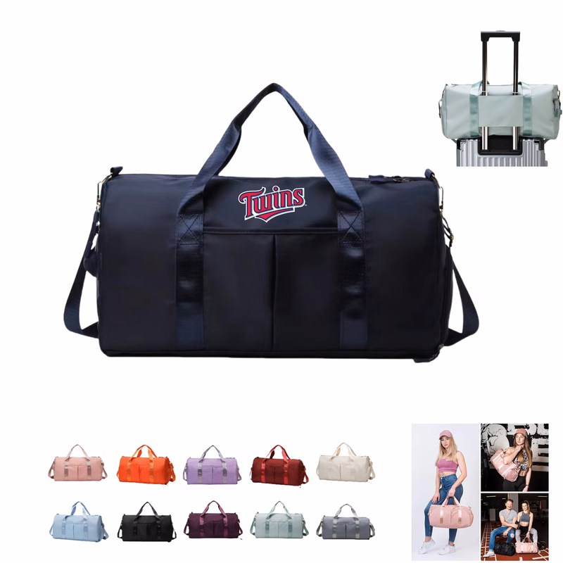 Waterproof Duffel Gym Bag with Wet Pocket & Shoes Compartment