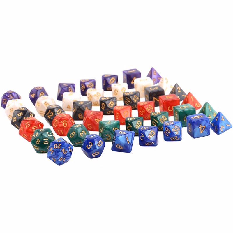 7pcs Polyhedral Dice