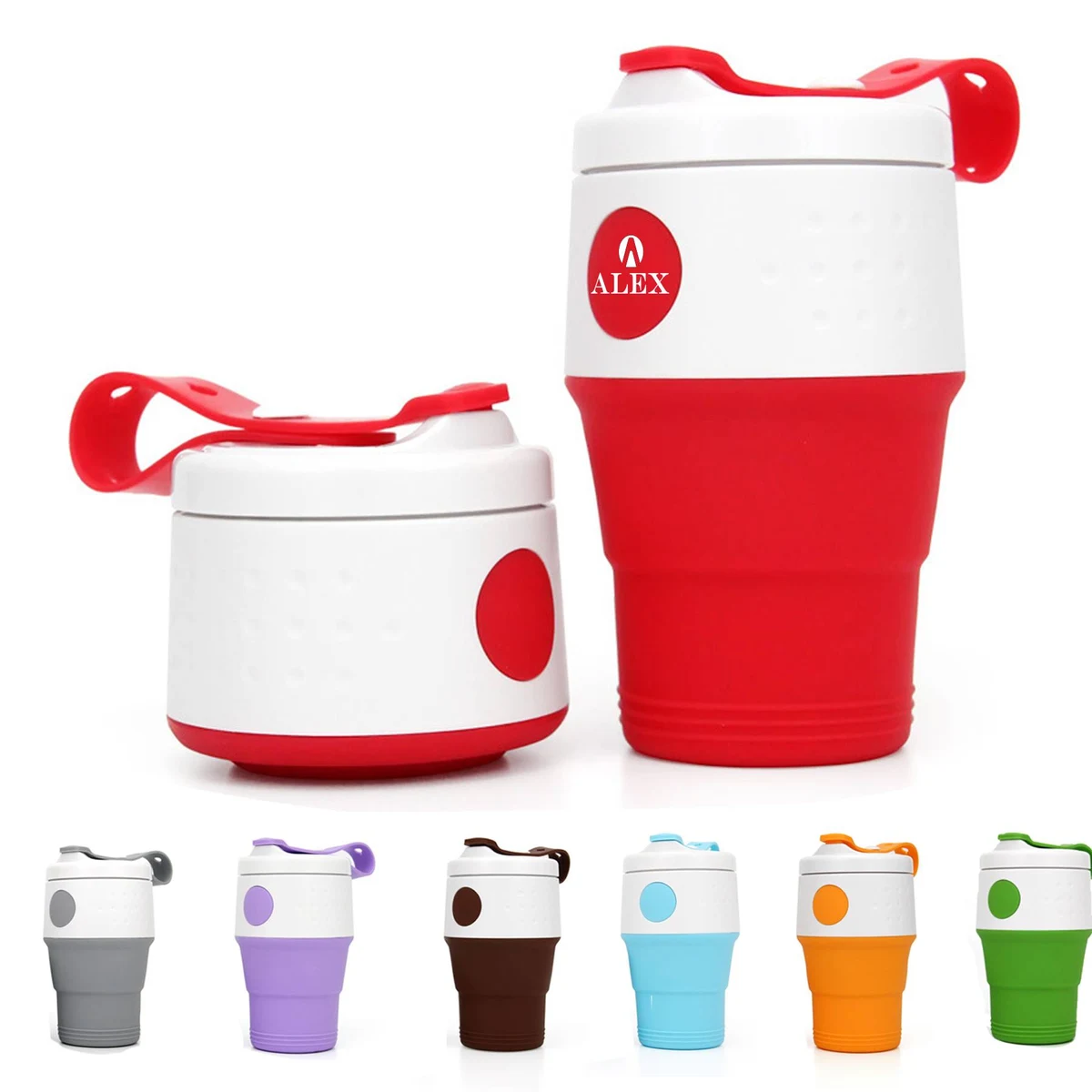 13 oz Cute Collapsible Silicone Sport Water Bottle 1