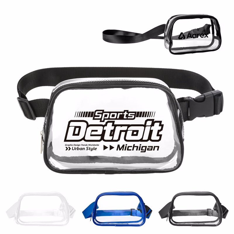 Stadium Approved Clear PVC Crossbody Belt Bag