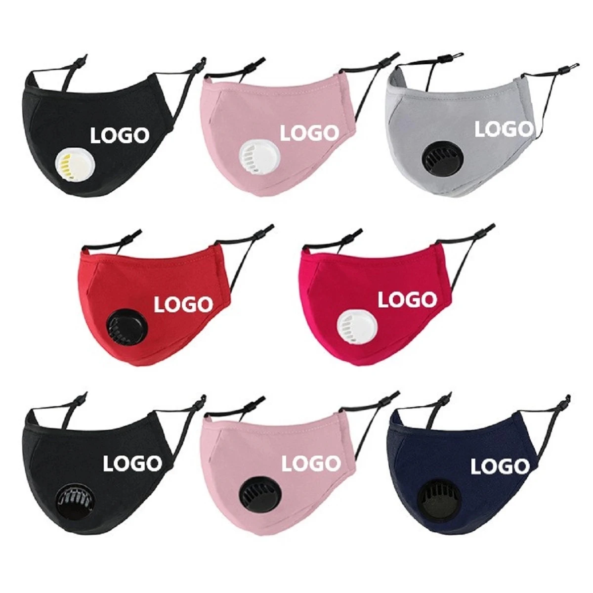 Reusable Cotton Mask with breathing valve 1
