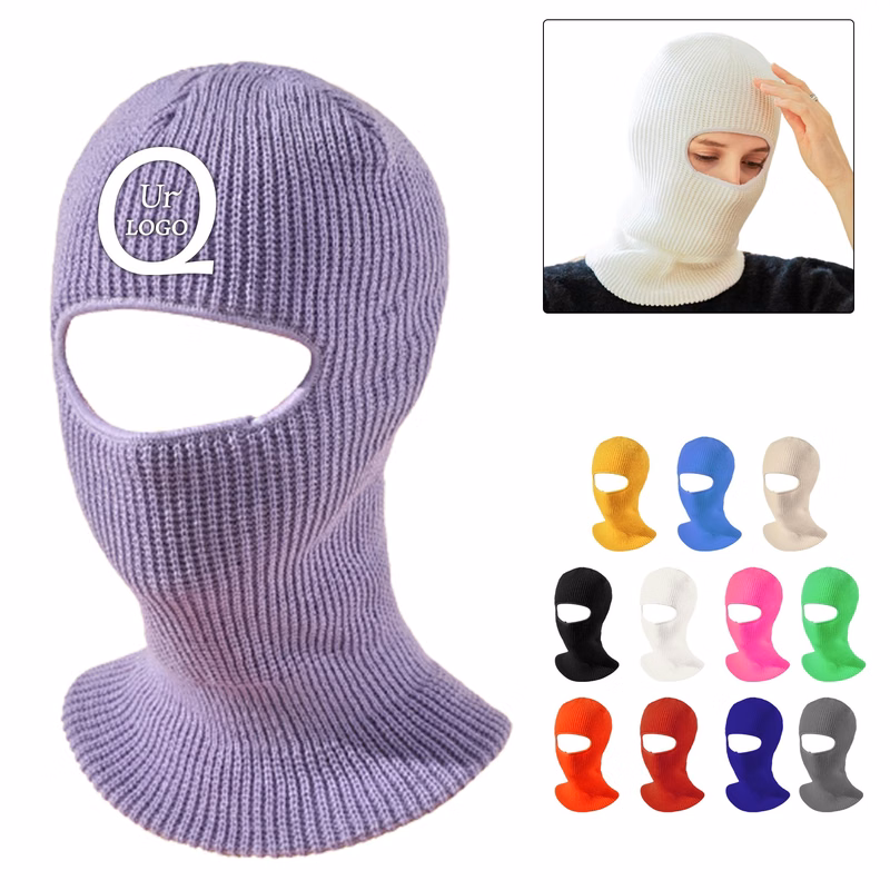 Winter Knitted Hat Face Mask