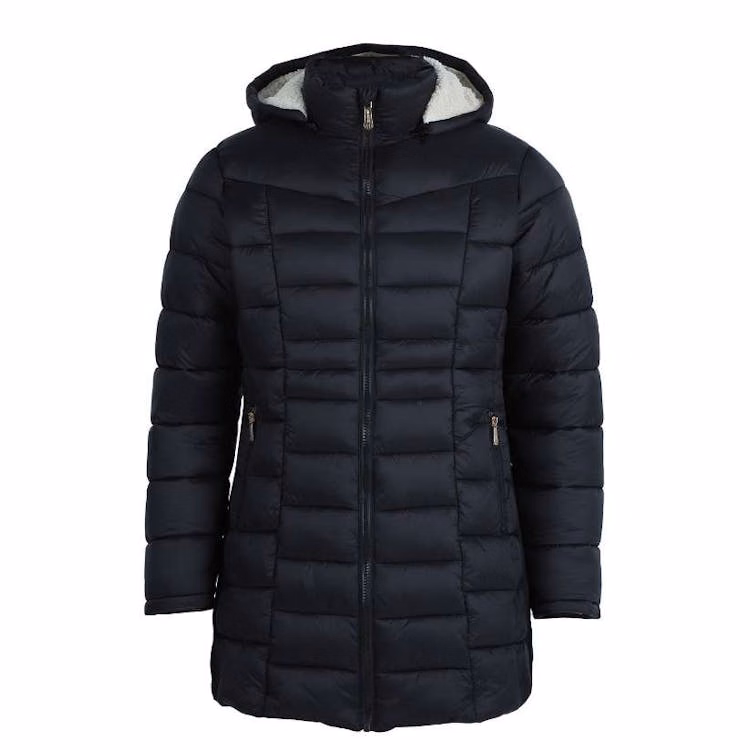 Women's Three-Quarter Quilted Jackets Black S-XL