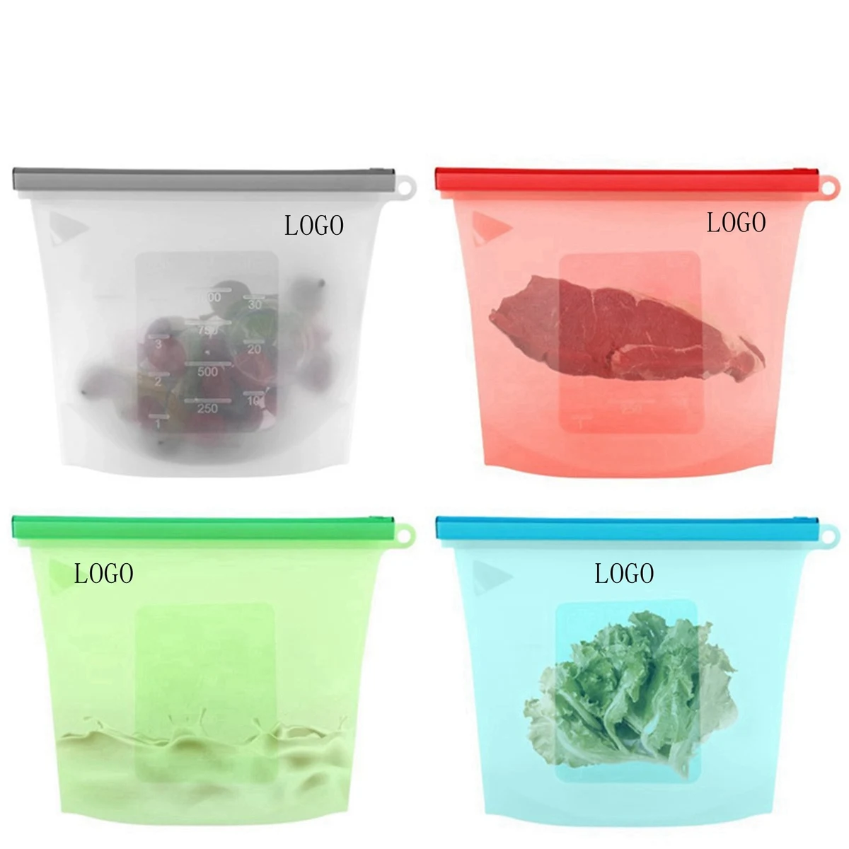 Waterproof Reusable Silicone Food Storage Bag 1