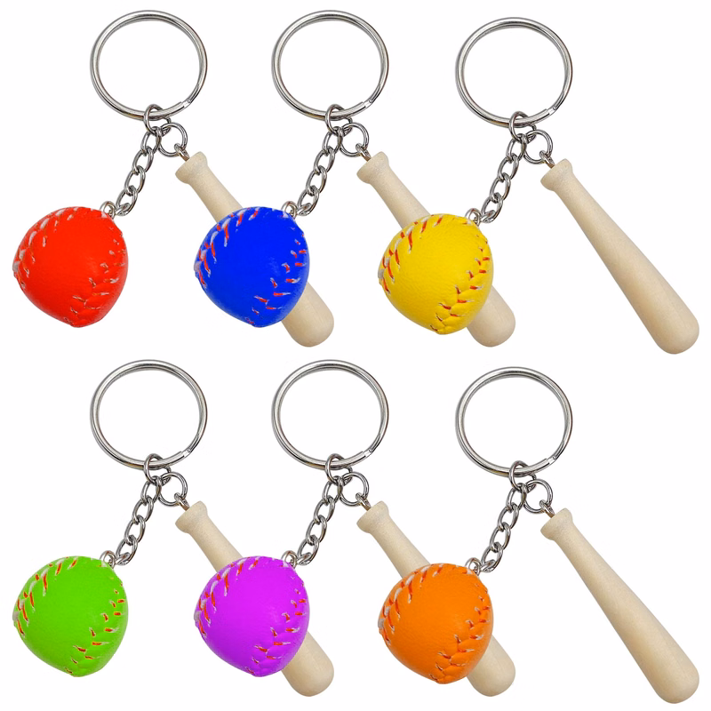 Wooden Bat Keychains