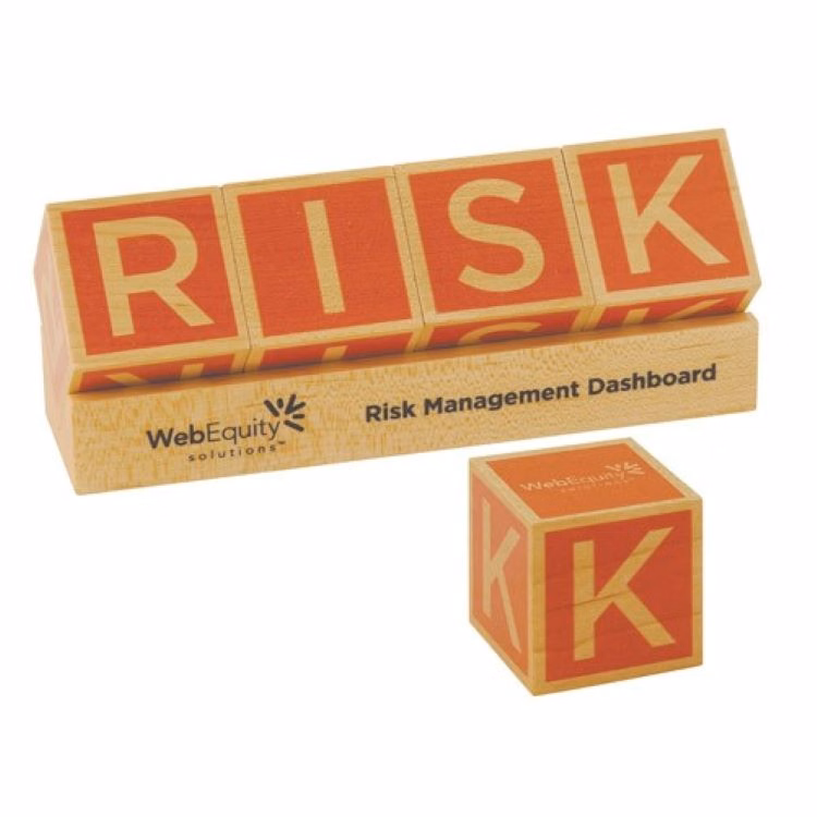1-3/4" Wooden Cube with TWO faces imprinted