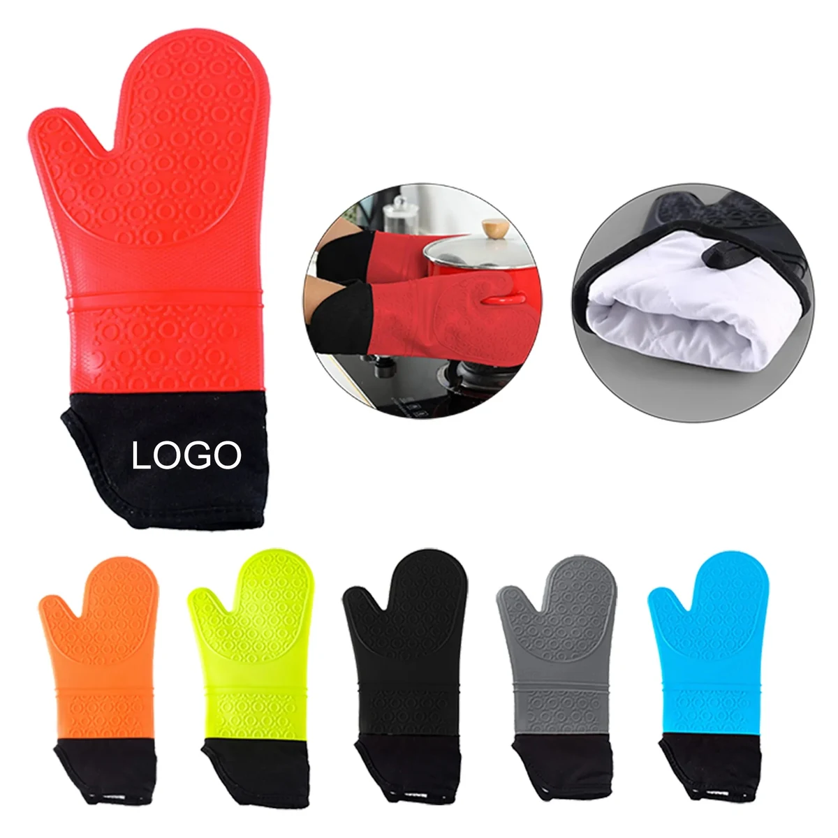 Silicone Heatproof Waterproof Oven Gloves 1