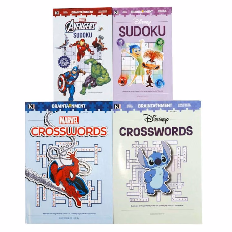 Character Crossword and Sudoku Puzzle Books - Four Titles