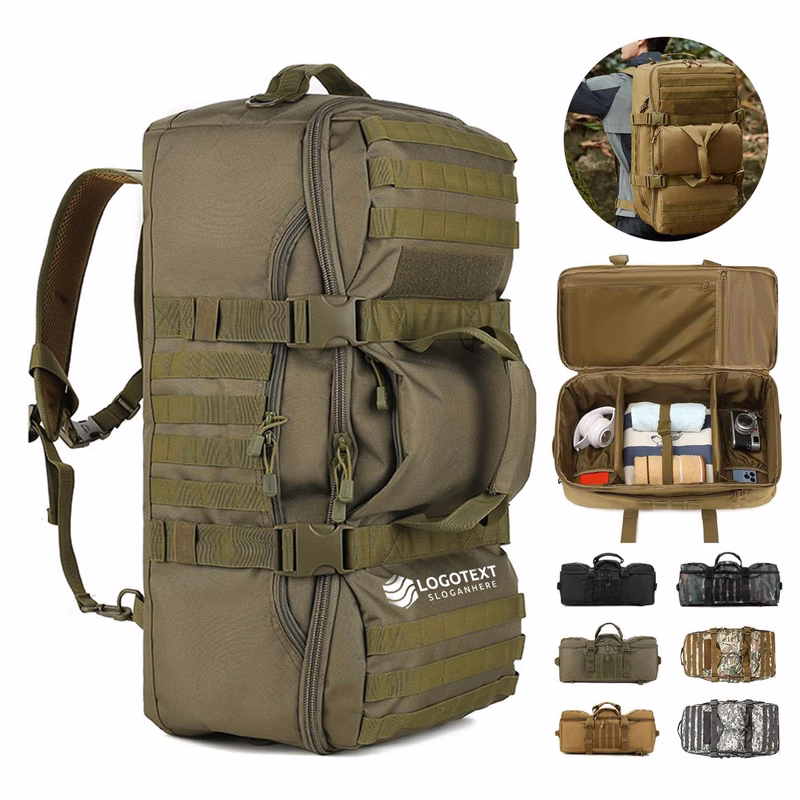 Water-Repellent Oxford Cloth Multi-Compartment Convertible Backpack