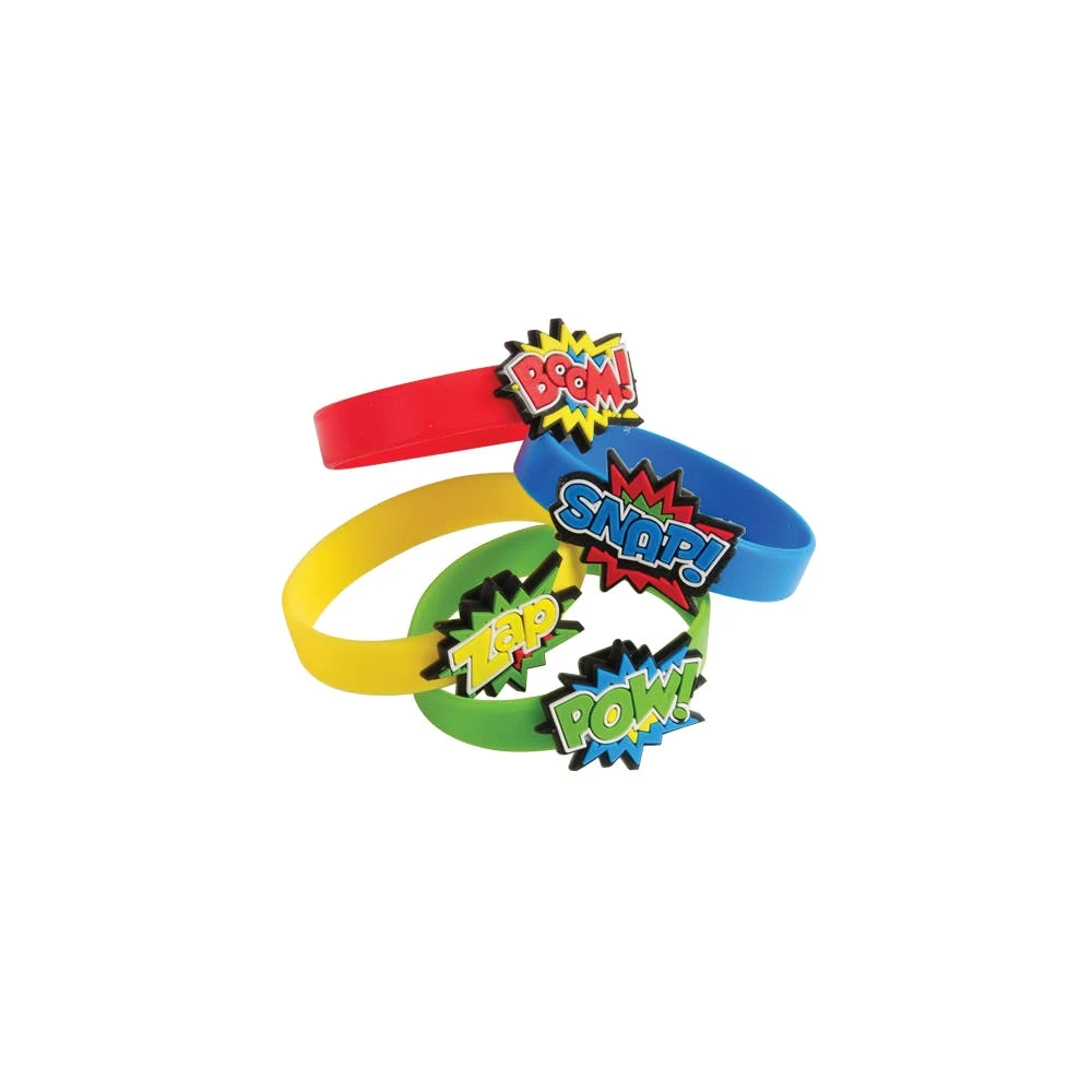 Superhero Rubber Bracelets - Assorted 1
