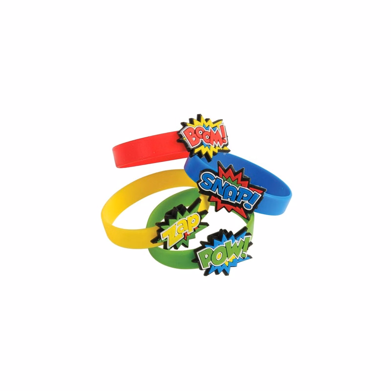 Superhero Rubber Bracelets - Assorted