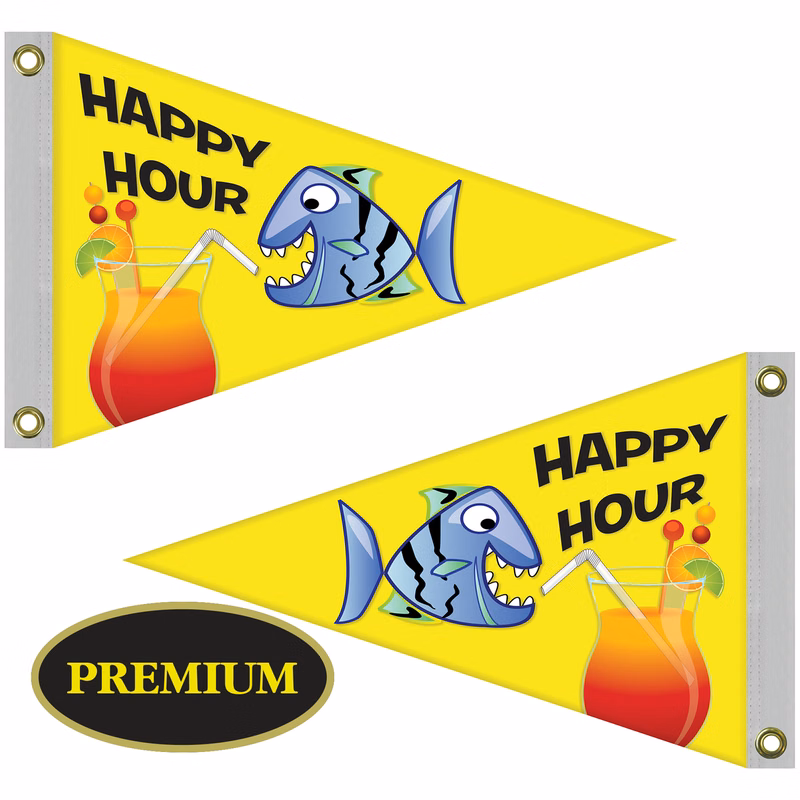 Double Sided Knitted Polyester Pennant Boat Flag (16"x24")
