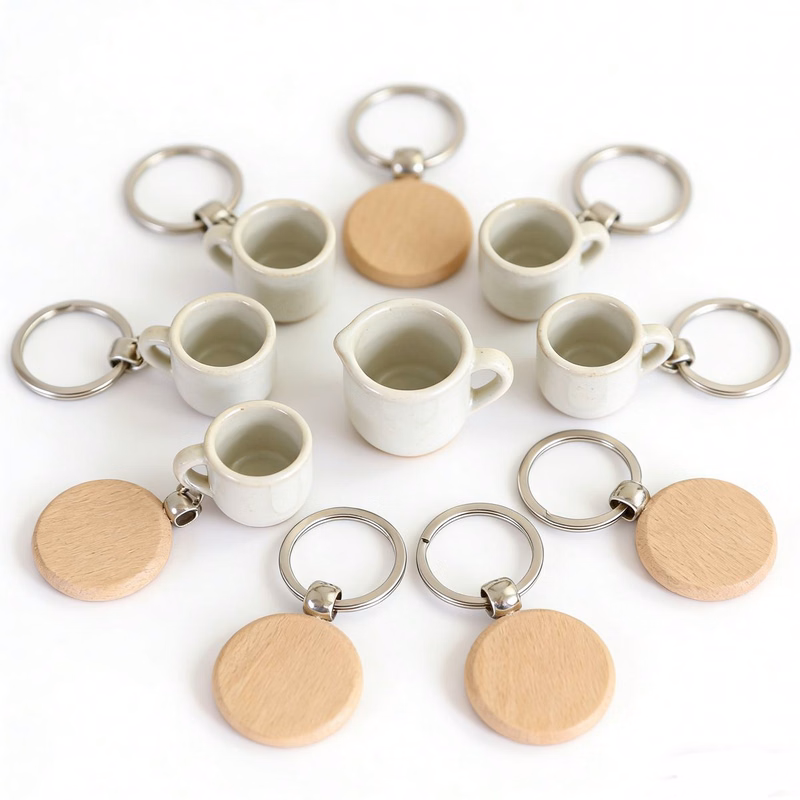 Wooden Keychain Round