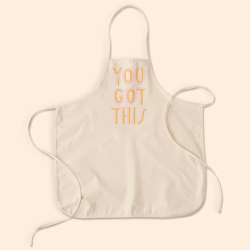 HOT MESS APRON - NATURAL CANVAS