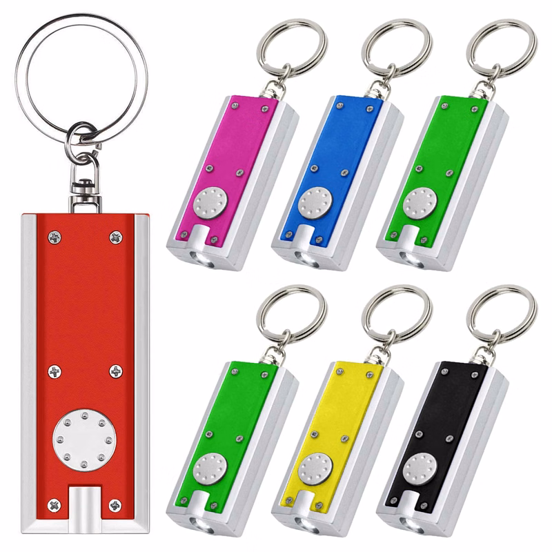 Square LED Flashlight Key Chain