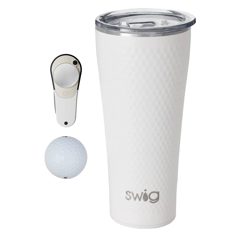 32 oz SWIG® Golf SS Tumbler, Srixon® Golf Balls & Pitchfix® Icon Divot Tool Gift Set 1