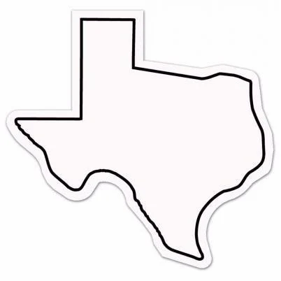 Texas State Shape Magnet - Full Color 1