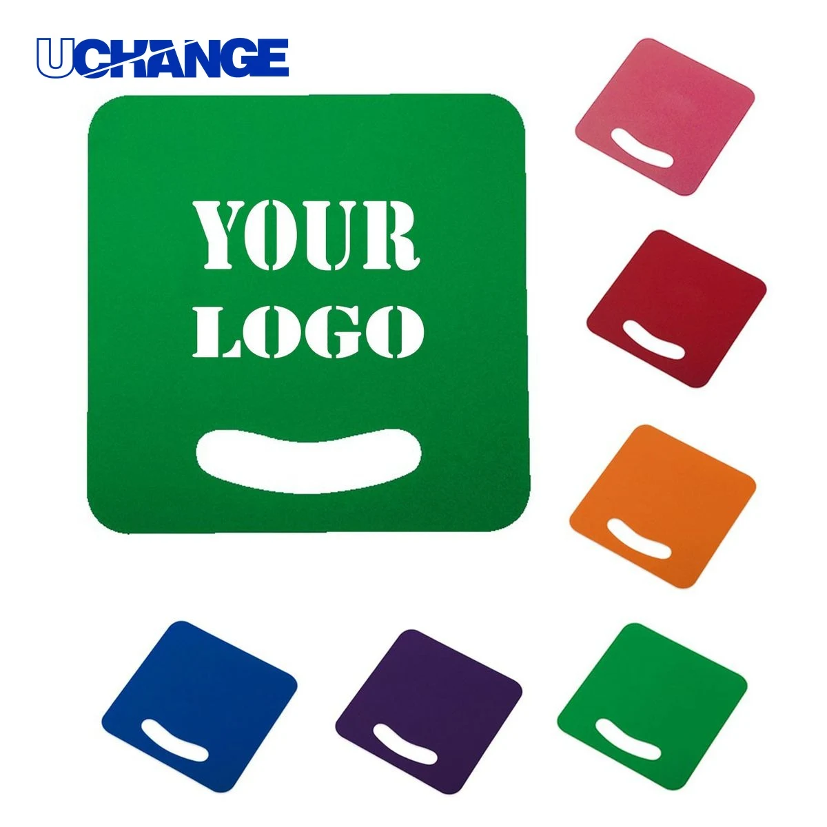 Plastic Square Handle-Less Advertising Hand Fan 1