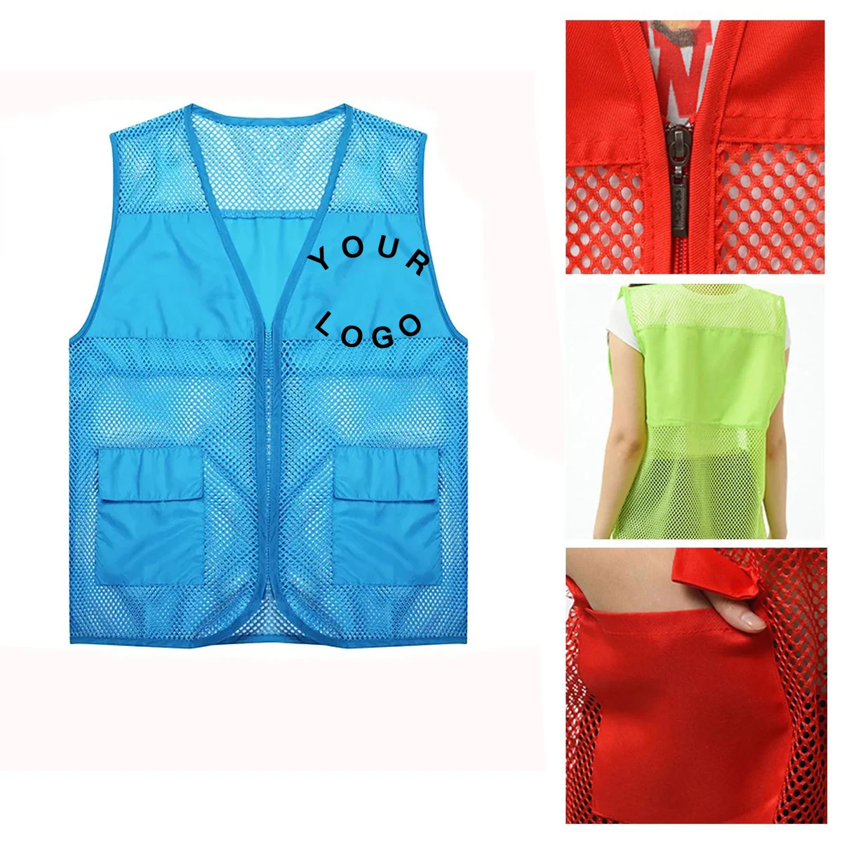 Polyester Volunteer Uniform Vest With Multiple Pockets 1