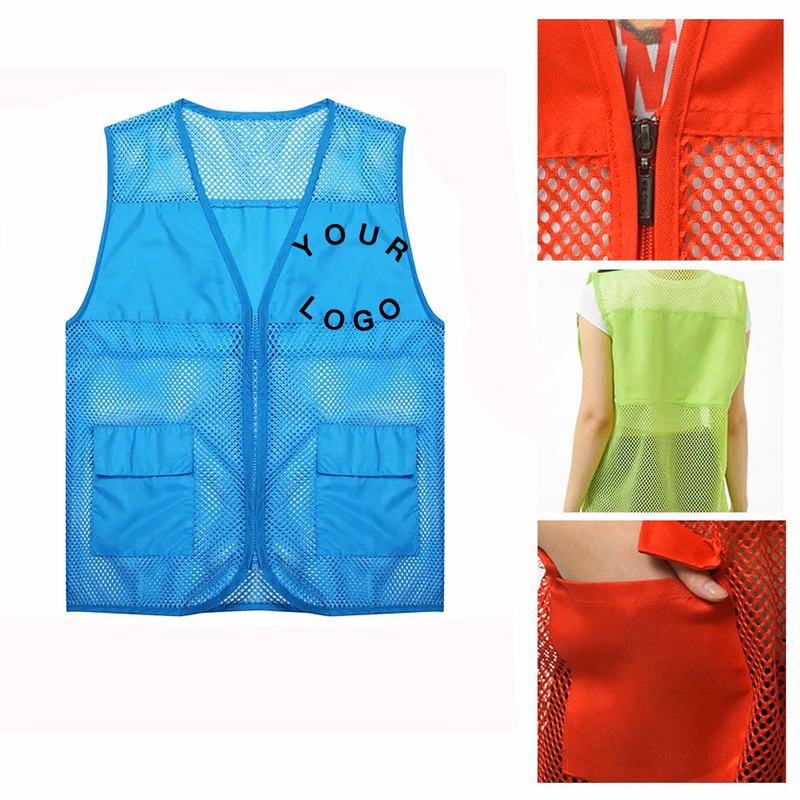 Polyester Volunteer Uniform Vest With Multiple Pockets