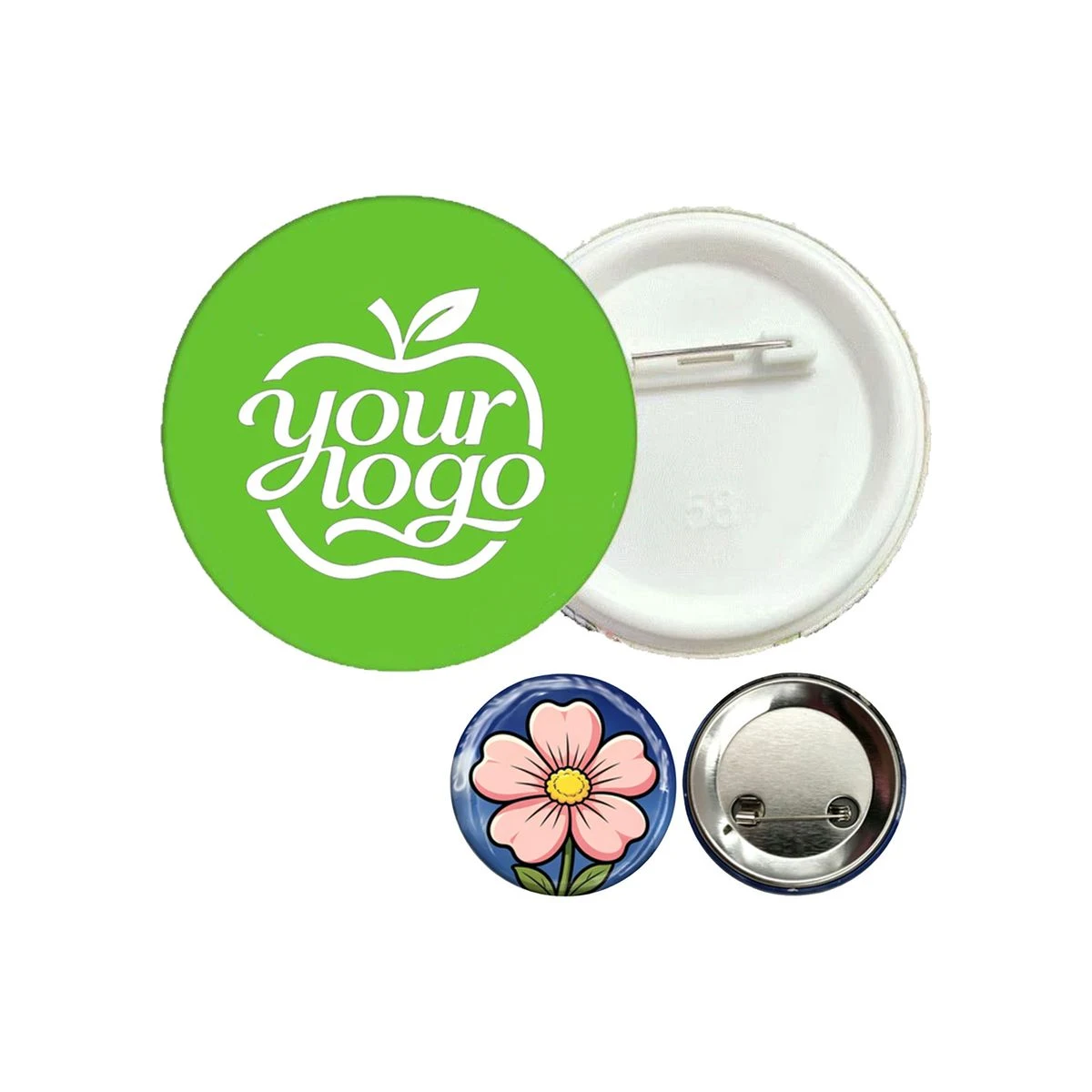 1.7" Customizable Round Pin Badge 1