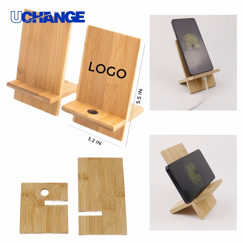 Adjustable Bamboo Portable Cell Phone Holder
