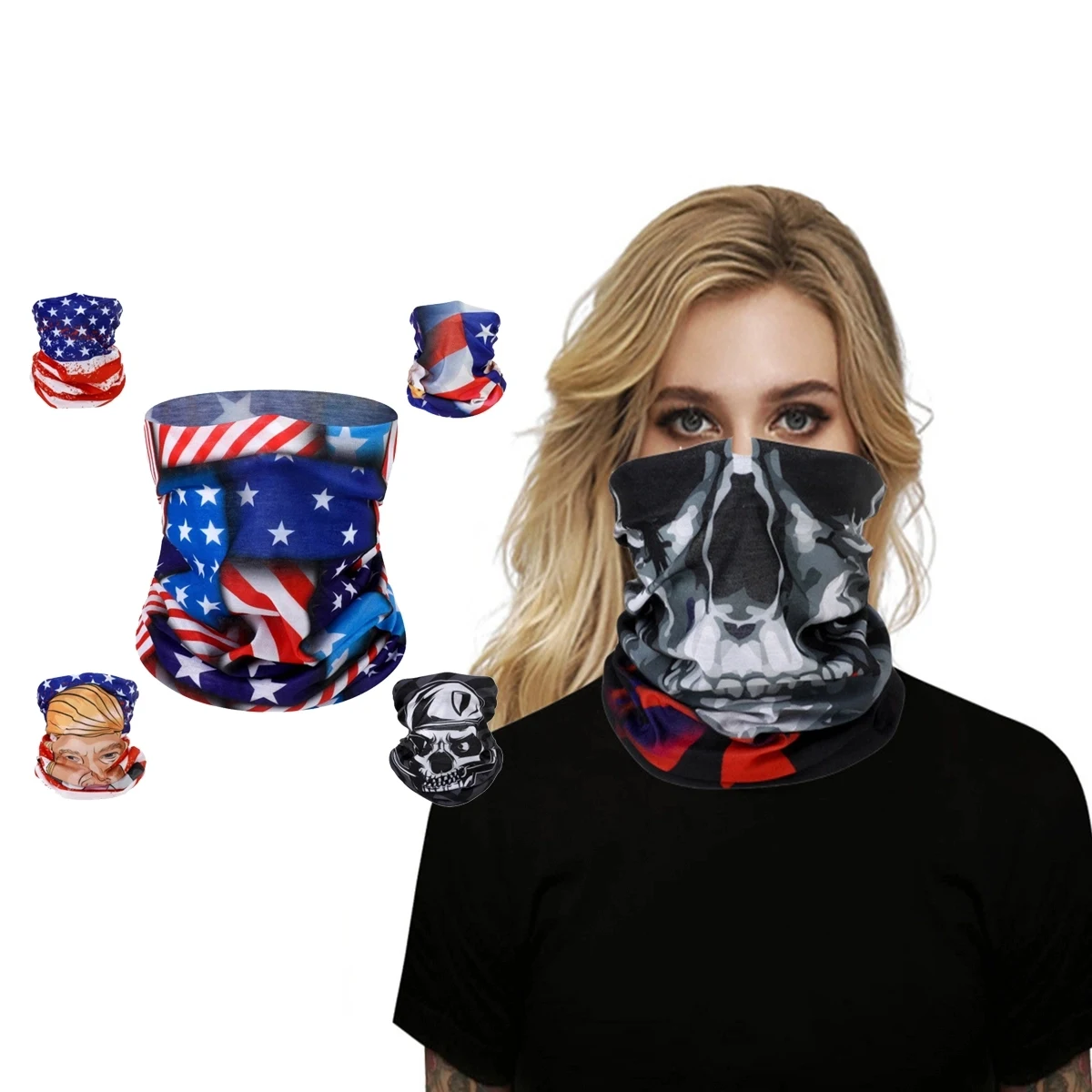 Full Color Seamless Sublimated Multifunctional Bandana Neck 1