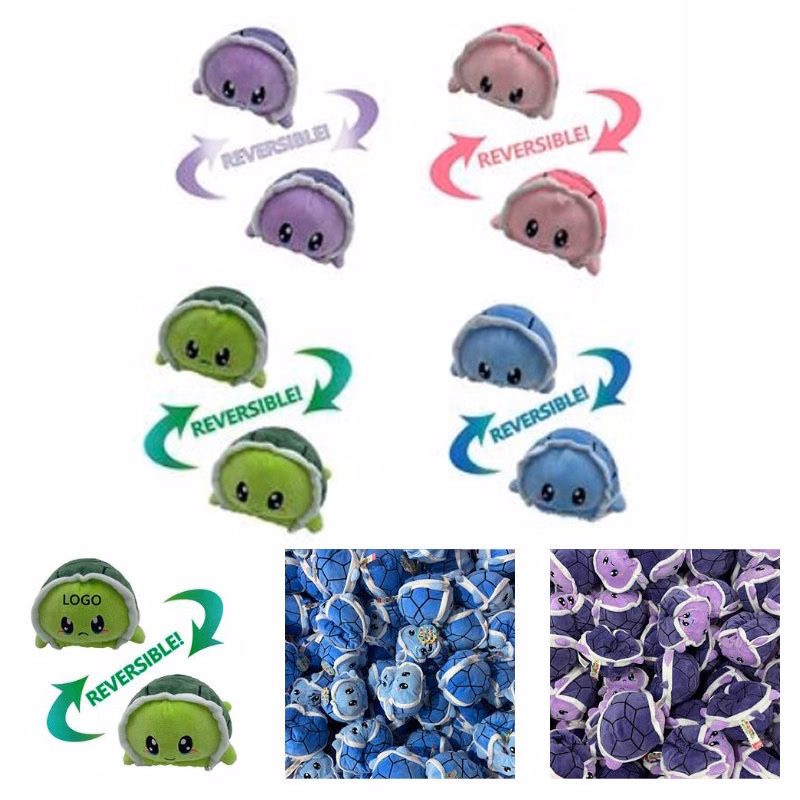 Flip Reversible Turtle Plush Doll