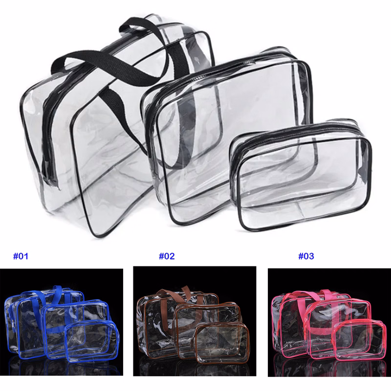 3 pcs Clear Comestics Bag