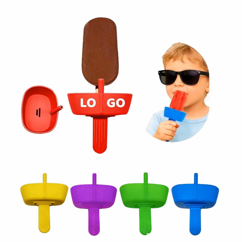 Silicone Drip Free Ice Lolly Holder With Straw