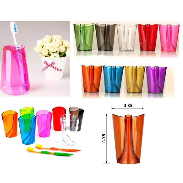 SM00070 - Plastic Cups With Tooth Brush Holder for Bathroom 1