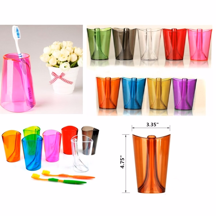 SM00070 - Plastic Cups With Tooth Brush Holder for Bathroom