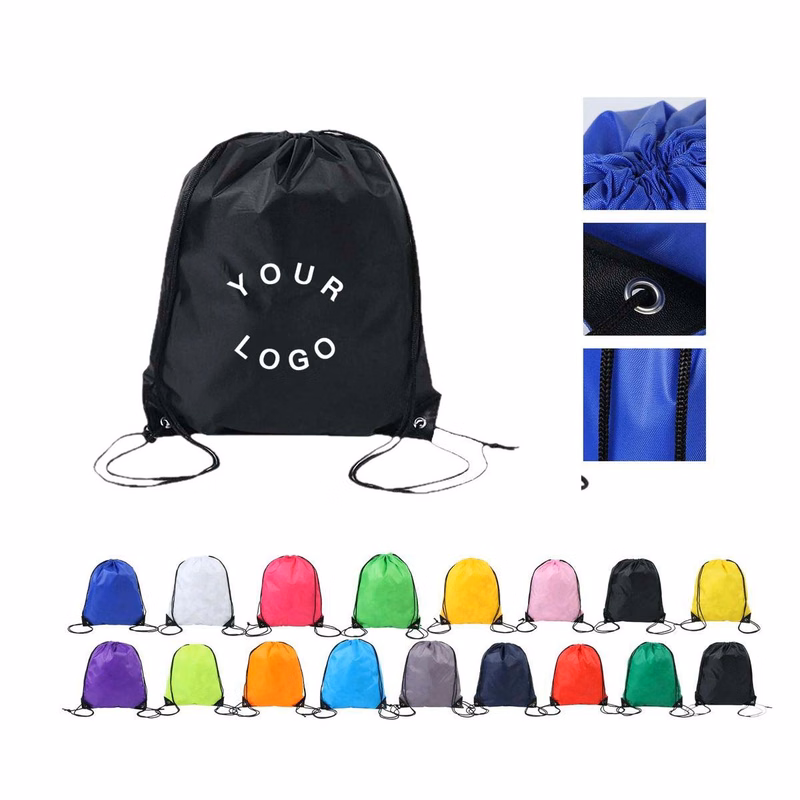 Polyester Drawstring Backpack for Gym and Travel