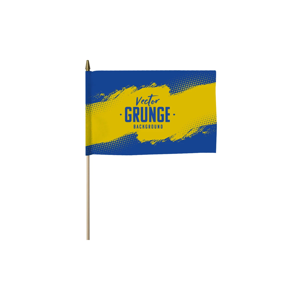 6"w x 4"h Handheld Flag - 1 Side Imprint 1