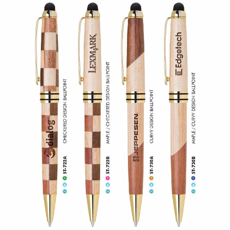 Two-Tone Wooden Ballpoint Stylus