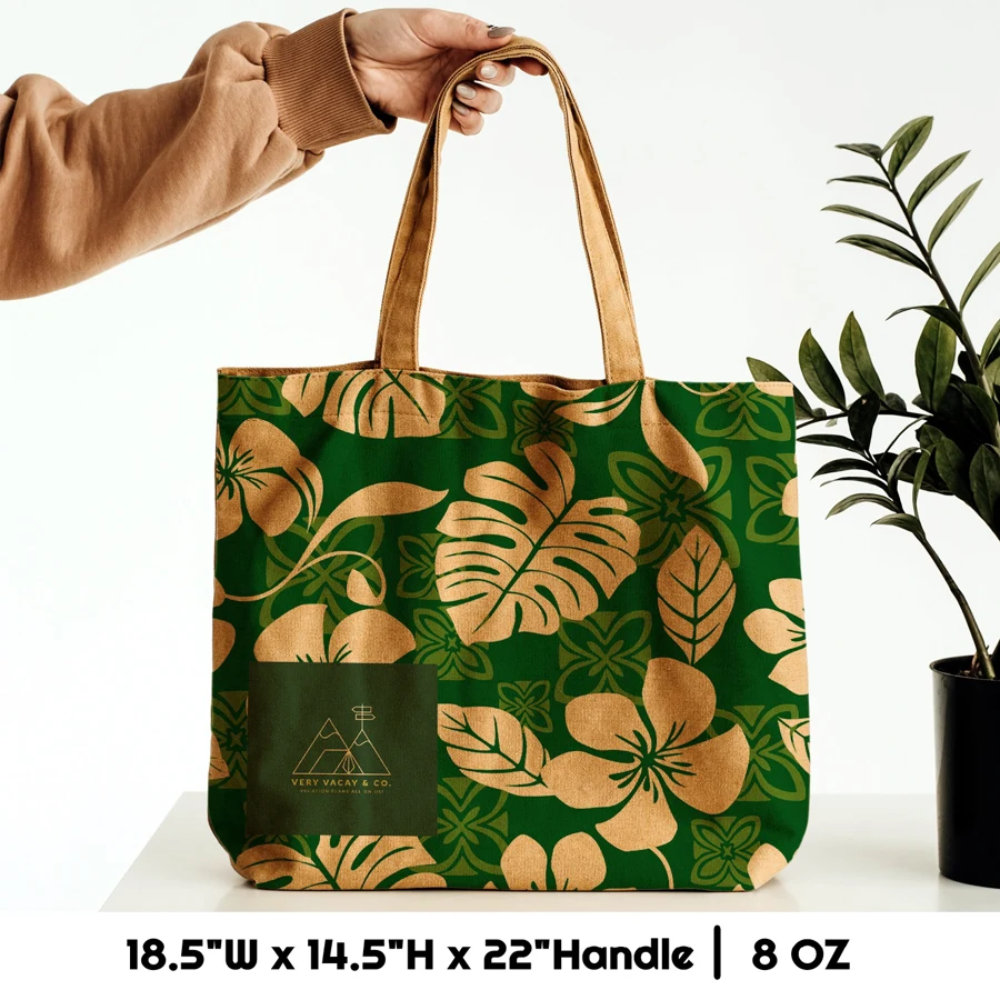 8 oz Cotton Canvas Tote Bag - 18.5"W x 14.5"H, custom tote bag with logo imprint 1