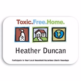 Laminated Personalized Name Badge (2.125X3.375") Rectangle