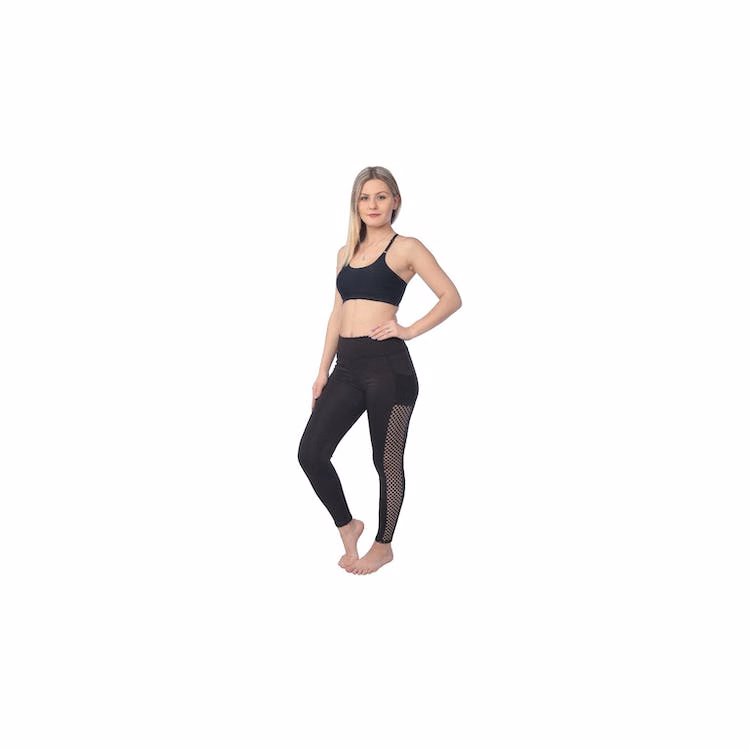 Women's High Waist Performance Sport Leggings - Black Pocket 2XL