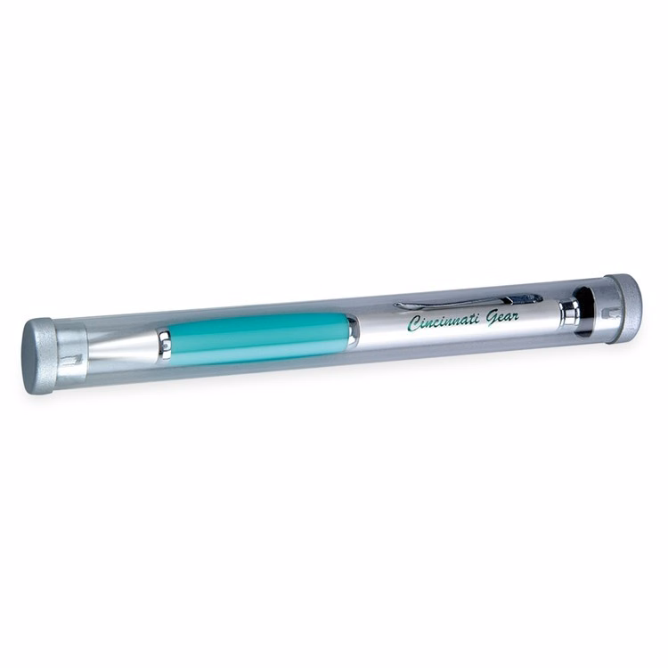 Clear Tube With Silver Accent- Blank