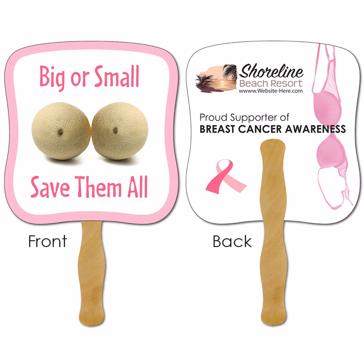 Awareness Hand Fan - 7.375x7.75 Laminated - 14 pt.