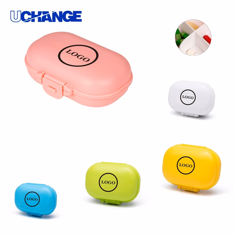 4-Compartment Storage Pill Box Organizer (3.8"x2.6"x1.2")