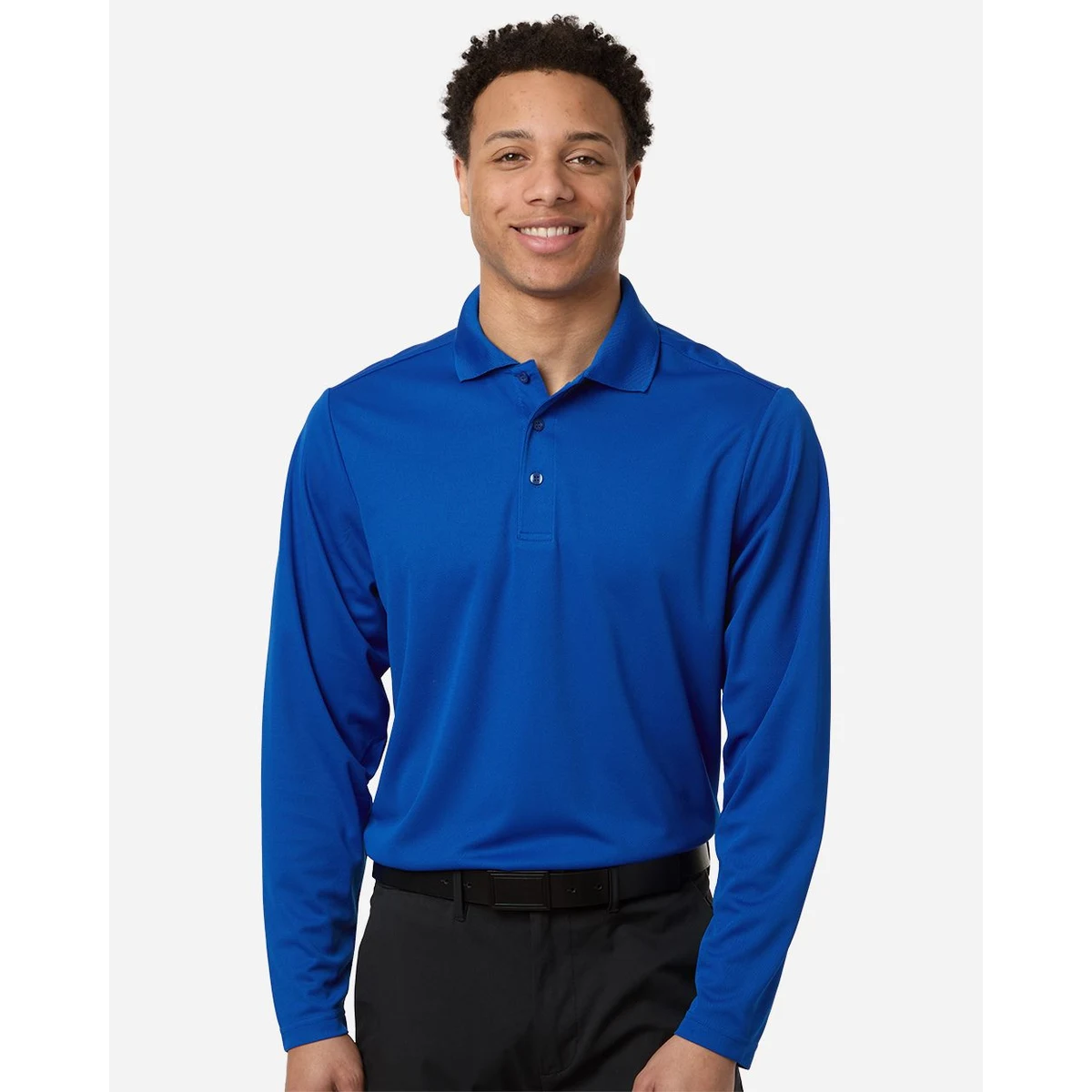 Men's Nova Performance Long Sleeve Pique Polo - CE108L 1