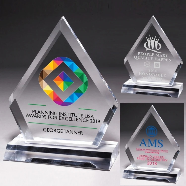 Multi-Faceted Acrylic Award - 53/4" x 7 1/2" - Laser Engraved 1