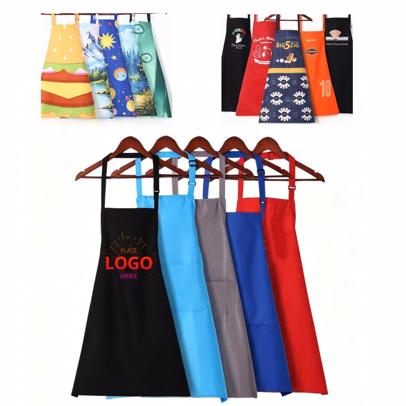 Custom Full Color Logo Waterproof Sleeveless Hanging Neck Apron