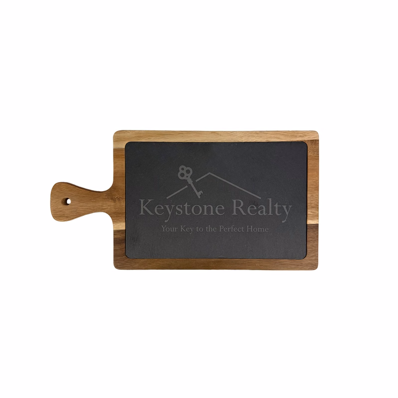 Acacia Wood and Slate Serving Board