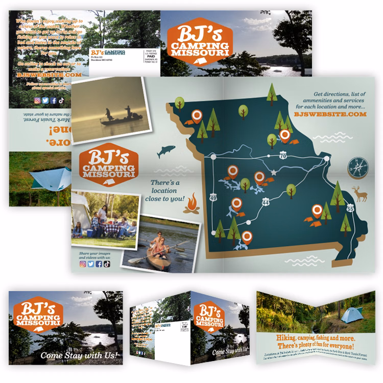 Quad-Fold Flyer Brochure - 11x17 - Gloss Text _ Folded to 8.5 x 5.5