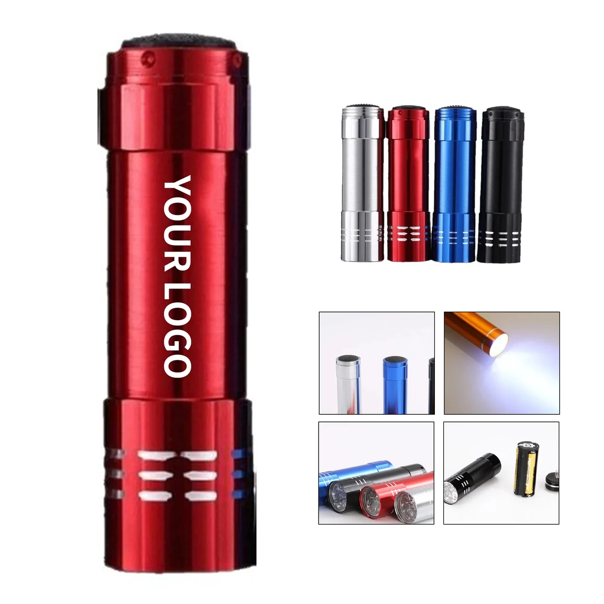 Aluminum 9LED Camping Flashlight 1